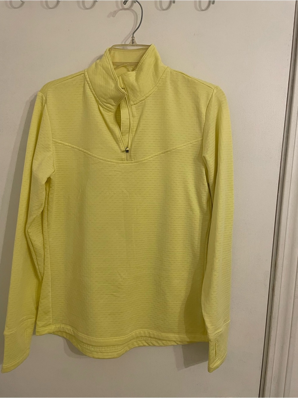 Lightweight Quarter-Zip Turtleneck Sweater — Yellow